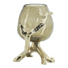Dyna Decorative Candle Holder | Branch Style Base | Aluminum | Gold Glass 10"