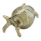 Dyna Decorative Candle Holder | Branch Style Base | Aluminum | Gold Glass 10"