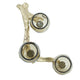 Dyna Votive w 3 Holders | Multiple Branches Accent Base | Gold Glass 16"