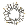 Akira Vase | Twig Inspired Frame | Aluminum-Glass | Silver-Gold | 14"