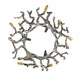 Akira Vase | Twig Inspired Frame | Aluminum-Glass | Silver-Gold | 14"