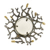 Akira Vase | Twig Inspired Frame | Aluminum-Glass | Silver-Gold | 14"