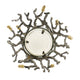 Akira Vase | Twig Inspired Frame | Aluminum-Glass | Silver-Gold | 14"