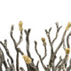 Akira Vase | Twig Inspired Frame | Aluminum-Glass | Silver-Gold | 14"