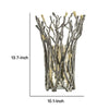 Akira Vase | Twig Inspired Frame | Aluminum-Glass | Silver-Gold | 14"