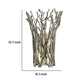 Akira Vase | Twig Inspired Frame | Aluminum-Glass | Silver-Gold | 14"