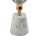 Kylie Decorative Vase w White Marble Base | Aluminum | Gold Glass 19"