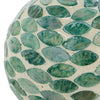 Sunny Decorative Ball Set of 3 | Capiz Shell Details | Green Ceramic 12"