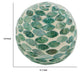 Sunny Decorative Ball Set of 3 | Capiz Shell Details | Green Ceramic 12"