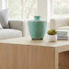 Haily Decorative Vase | Tapered Body & Narrow Neck | Blue Terracotta 12"