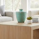 Haily Decorative Vase | Tapered Body & Narrow Neck | Blue Terracotta 12"