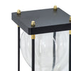 Judy Decorative Hourglass Timer | Brown Wood & Black Iron Rods | Glass 12"