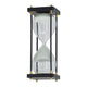 Judy Decorative Hourglass Timer | Brown Wood & Black Iron Rods | Glass 12"