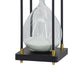 Judy Decorative Hourglass Timer | Brown Wood & Black Iron Rods | Glass 12"