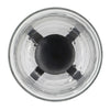 Cole Large Candle Holder | Open Crossed Black Iron Frame | Clear Glass 23"