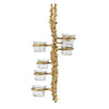 Betty Tea Candle Holder | Gold Branch Design | Glass | White Marble | 18"