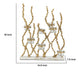 Betty Tea Candle Holder | Gold Branch Design | Glass | White Marble | 18"