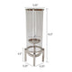 Rexy Hurricane Candle Holder | Minimalist Silver Legs | Clear Glass 16"