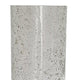 Zylo Decorative Vase | Transparent Cylindrical Glass | Brown Mango Wood 13"
