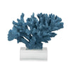 Davy Expansive Faux Coral Accent | Clear Glass | Elegant Blue Polyresin 10"