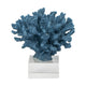 Davy Expansive Faux Coral Accent | Clear Glass | Elegant Blue Polyresin 10"