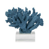 Davy Expansive Faux Coral Accent | Clear Glass | Elegant Blue Polyresin 10"