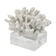 Davy Inna Rising Faux Coral Accent | Clear Glass | Natural White Resin 8"