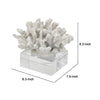 Davy Inna Rising Faux Coral Accent | Clear Glass | Natural White Resin 8"