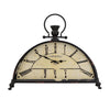 Nancy Table Clock | Vintage Inspired Classic Roman Dial | Brown Iron 18"