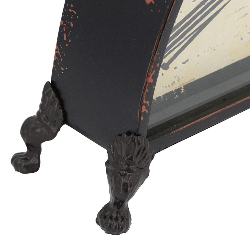 Nancy Table Clock | Vintage Inspired Classic Roman Dial | Brown Iron 18"