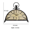 Nancy Table Clock | Vintage Inspired Classic Roman Dial | Brown Iron 18"