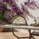 Nancy Table Clock | Vintage Inspired Classic Roman Dial | Brown Iron 18"