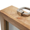 Lizzy Tapered Table Clock | Nickel-Tone Dial | Solid Mango Wood Frame 11"