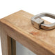 Lizzy Tapered Table Clock | Nickel-Tone Dial | Solid Mango Wood Frame 11"