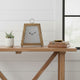 Lizzy Tapered Table Clock | Nickel-Tone Dial | Solid Mango Wood Frame 11"
