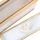 Plushy Decorative Box w Lid | White Marble | Gold Aluminum-Iron 14"