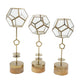 Suzie Jada Terrarium Lantern Set of 3 | Bronze Iron | Mango Wood 15 17 19"
