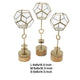 Suzie Jada Terrarium Lantern Set of 3 | Bronze Iron | Mango Wood 15 17 19"