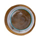 Kristy Round Decorative Bowl w Natural Teak Wood Base | Glass Cover 10"