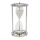 Layla Decorative Hourglass | Glass Chambers | Silver Aluminum Frame 12"