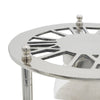 Layla Decorative Hourglass | Glass Chambers | Silver Aluminum Frame 12"