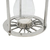 Layla Decorative Hourglass | Glass Chambers | Silver Aluminum Frame 12"