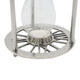 Layla Decorative Hourglass | Glass Chambers | Silver Aluminum Frame 12"