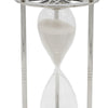 Layla Decorative Hourglass | Glass Chambers | Silver Aluminum Frame 12"