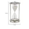 Layla Decorative Hourglass | Glass Chambers | Silver Aluminum Frame 12"