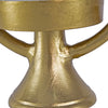 Beth Bascom Hurricane Candleholder Set of 2 | Gold | White Glass 22 & 27"