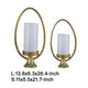 Beth Bascom Hurricane Candleholder Set of 2 | Gold | White Glass 22 & 27"