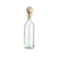 Hazie Decorative Glass Bottles Set of 3 | Mango Wood Stoppers 16 & 18"