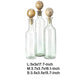 Hazie Decorative Glass Bottles Set of 3 | Mango Wood Stoppers 16 & 18"