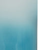 Joane Small Decorative Vase | Gold Aluminum Stand | Blue-White Glass 18"